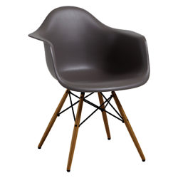 Vitra Eames DAW 43cm Armchair Mauve Grey / Light Wood